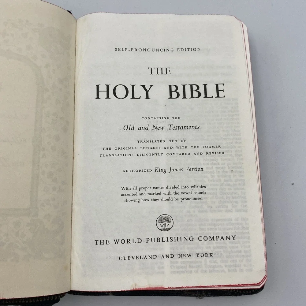 Holy Bible World 1945 Red Letter Edition Genuine Leather‎ Concordance KJV